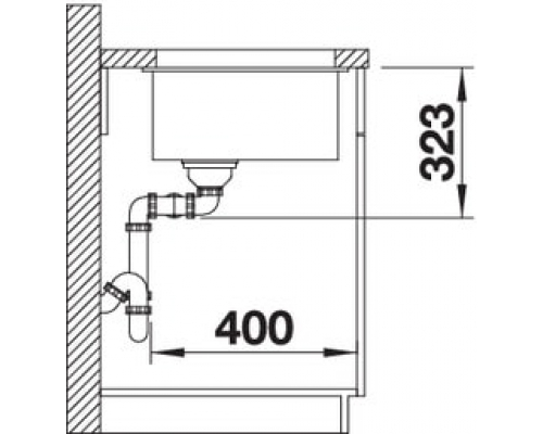 Кухонна мийка Blanco SUBLINE 350/350-U (523575) темна скеля