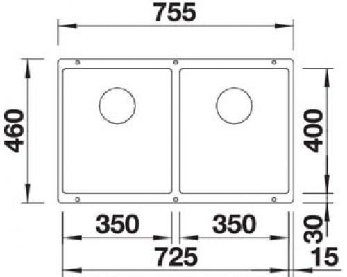 Кухонна мийка Blanco SUBLINE 350/350-U (523578) білий