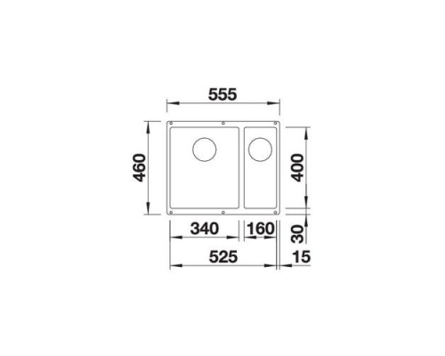 Кухонна мийка Blanco SUBLINE 340/160-U L (523549) темна скеля