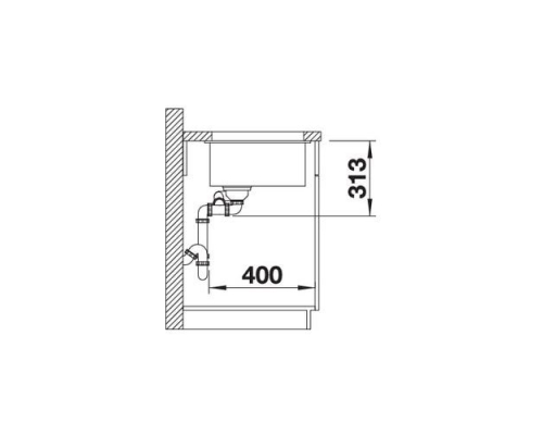 Кухонна мийка Blanco SUBLINE 340/160-U L (523549) темна скеля