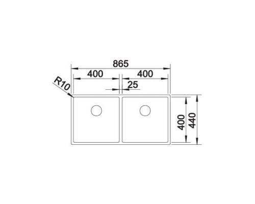 Кухонна мийка Blanco CLARON 400/400-U (521618)