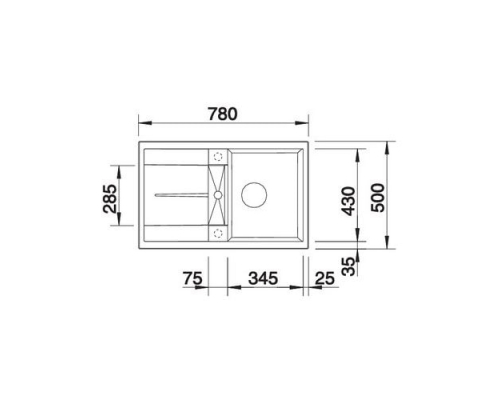 Кухонна мийка Blanco METRA 45S (517345) сірий беж
