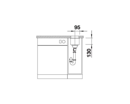 Кухонна мийка Blanco SUBLINE 160-U (523397) темна скеля