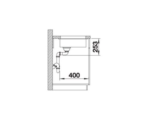 Кухонна мийка Blanco SUBLINE 160-U (523397) темна скеля