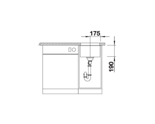 Кухонна мийка Blanco SUBLINE 320-U (523407) темна скеля