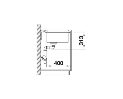 Кухонна мийка Blanco SUBLINE 320-U (523407) темна скеля