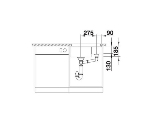 Кухонна мийка Blanco SUBLINE 350/150-U (514522) глянцевий білий