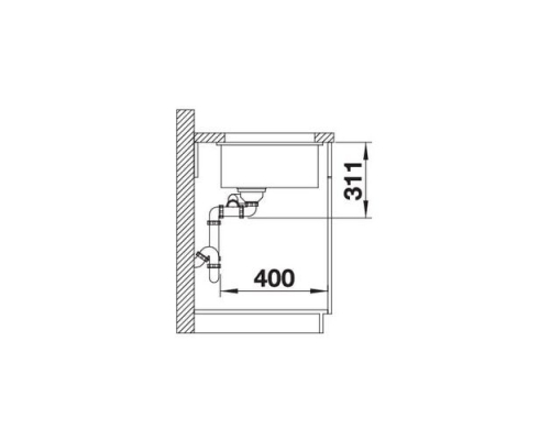 Кухонна мийка Blanco SUBLINE 350/150-U (514522) глянцевий білий