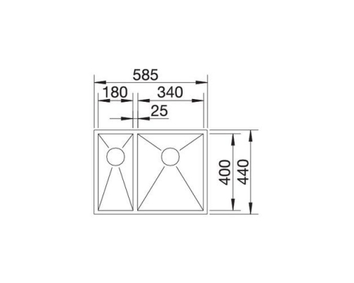 Кухонна мийка Blanco ZEROX 340/180-U R (521614)
