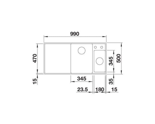 Кухонна мийка Blanco AXIA III 6S-F (523490) темна скеля