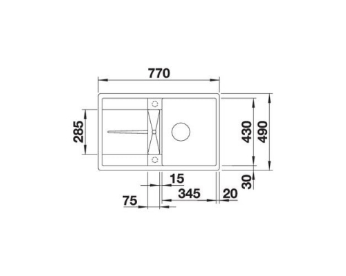 Кухонна мийка Blanco METRA 45 S-F (519088) кава