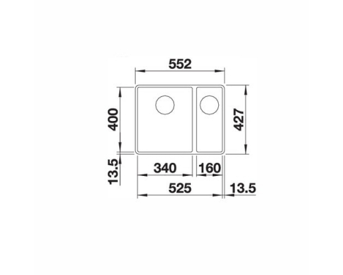 Кухонна мийка Blanco SUBLINE 340/160-F (523568) антрацит