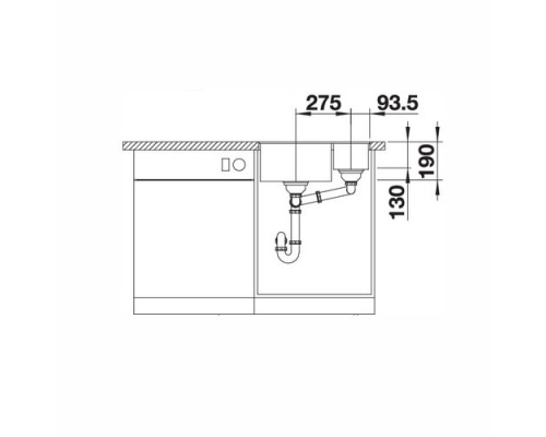 Кухонна мийка Blanco SUBLINE 340/160-F (523568) антрацит