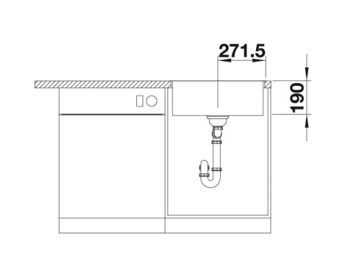 Кухонна мийка Blanco SUBLINE 500-IF/A SteelFrame (524111) антрацит / нержавіюча сталь