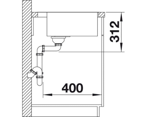 Кухонна мийка Blanco SUBLINE 500-IF/A SteelFrame (524111) антрацит / нержавіюча сталь