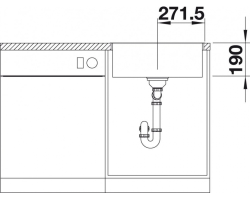 Кухонна мийка Blanco SUBLINE 500-IF SteelFrame (524110) білий / нержавіюча сталь