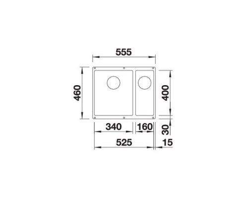 Кухонна мийка Blanco SUBLINE 340/160-U R (523559) темна скеля