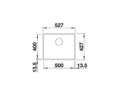 Кухонна мийка Blanco SUBLINE 500-F (523533) темна скеля