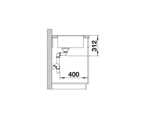 Кухонна мийка Blanco SUBLINE 500-F (523533) темна скеля