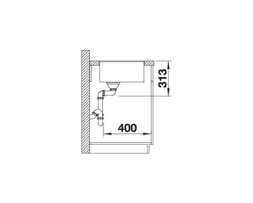 Кухонна мийка Blanco SUBLINE 320-F (523417) темна скеля