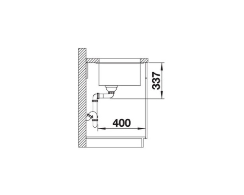 Кухонна мийка Blanco SUBLINE 800-U (523142) темна скеля