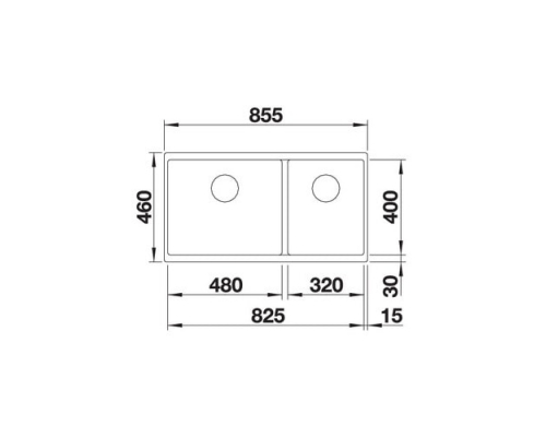 Кухонна мийка Blanco SUBLINE 480/320-U (523585) темна скеля