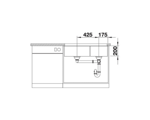 Кухонна мийка Blanco SUBLINE 480/320-U (523585) темна скеля