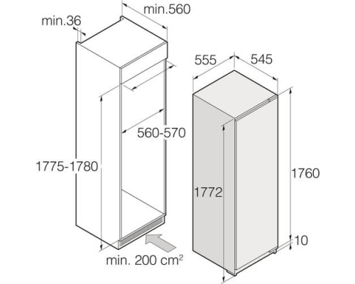 холодильник вбудовується Asko R 31842 I NORDIC FRESH холодильник вбудовується Asko R 31842 I NORDIC FRESH