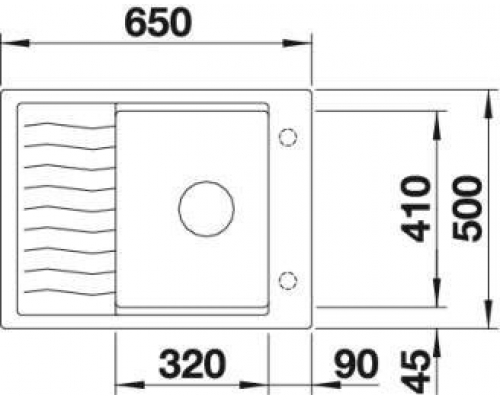 Кухонна мийка Blanco ELON 45S (525879) чорний