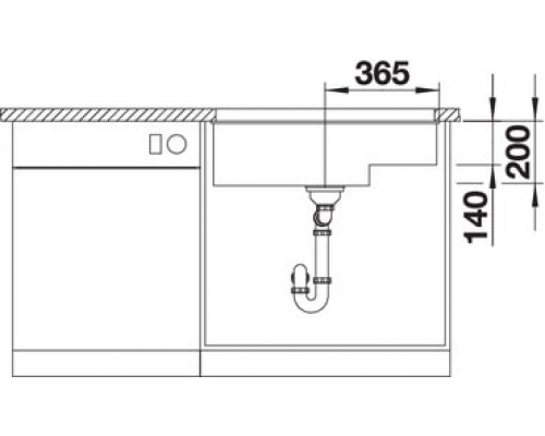 Кухонна мийка Blanco SUBLINE 700-U Level (526004) чорний