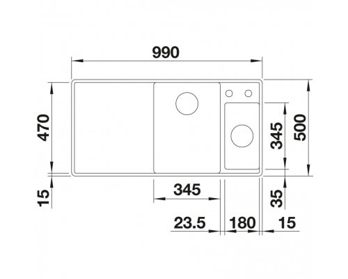 Кухонна мийка Blanco AXIA III 6S-F (524664) темна скеля