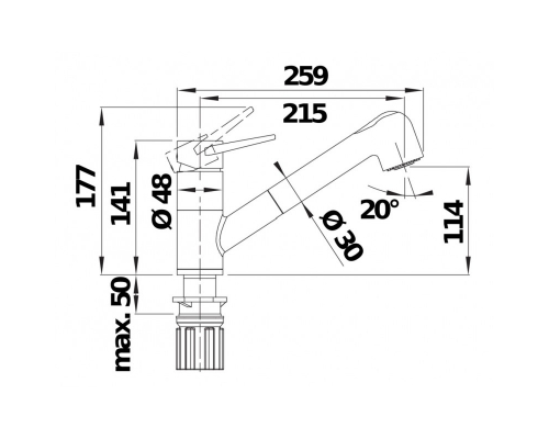 Кухонний змішувач Blanco WEGA-S II (526420) антрацит