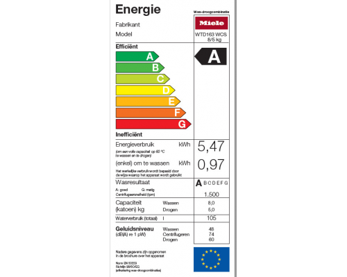 Прально-сушильна машина Miele WTD 163 WCS