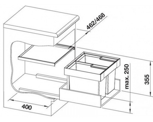 Система сортування відходів Blanco FLEXON II 50/2 Low (526639)