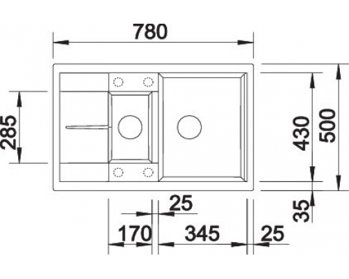 Кухонна мийка Blanco METRA 6S COMPACT (527114) ніжний білий