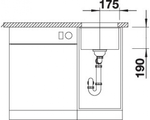 Кухонна мийка Blanco SUBLINE 320-U (527160) ніжний білий