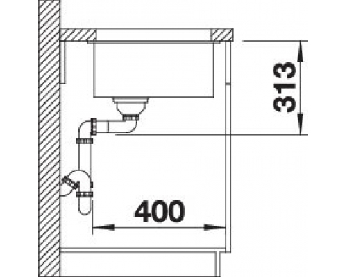 Кухонна мийка Blanco SUBLINE 320-U (527160) ніжний білий