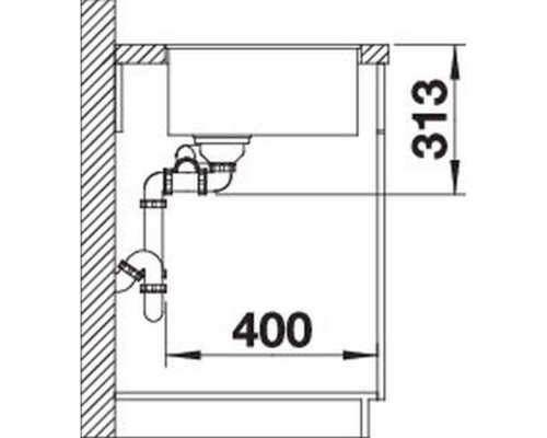 Кухонна мийка Blanco SUBLINE 340/160-F (527161) ніжний білий