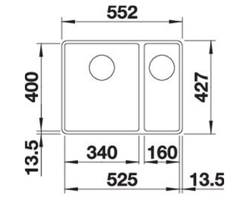 Кухонна мийка Blanco SUBLINE 340/160-F (527161) ніжний білий