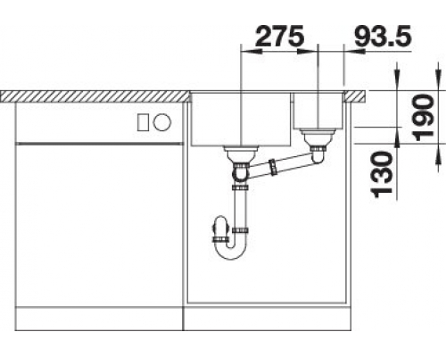 Кухонна мийка Blanco SUBLINE 340/160-U R (527162) ніжний білий