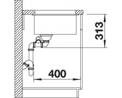 Кухонна мийка Blanco SUBLINE 340/160-U R (527162) ніжний білий