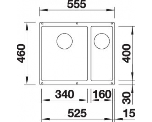 Кухонна мийка Blanco SUBLINE 340/160-U R (527162) ніжний білий