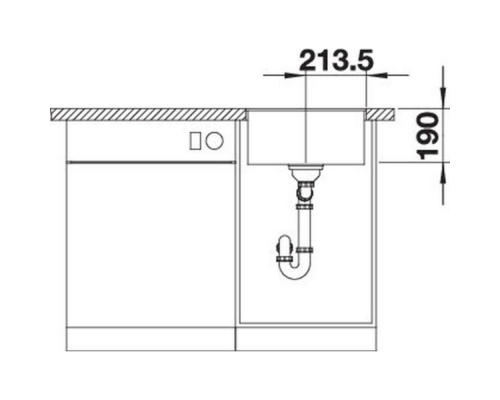 Кухонна мийка Blanco SUBLINE 400-F (527165) ніжний білий