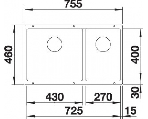 Кухонна мийка Blanco SUBLINE 430/270-U (527167) ніжний білий