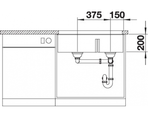 Кухонна мийка Blanco SUBLINE 430/270-U (527167) ніжний білий