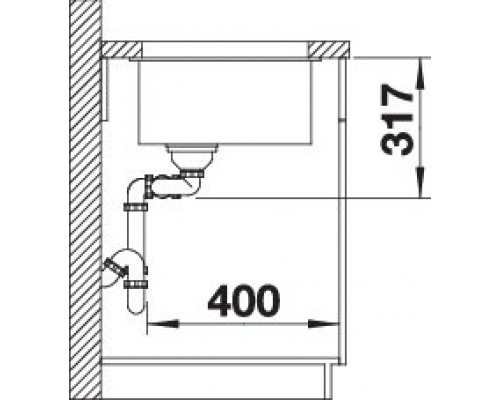 Кухонна мийка Blanco SUBLINE 430/270-U (527167) ніжний білий