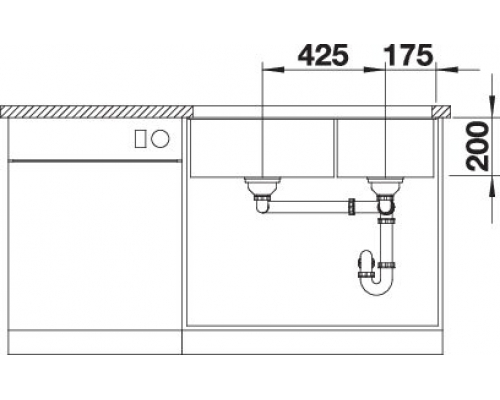 Кухонна мийка Blanco SUBLINE 480/320-U (527168) ніжний білий