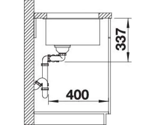 Кухонна мийка Blanco SUBLINE 480/320-U (527168) ніжний білий