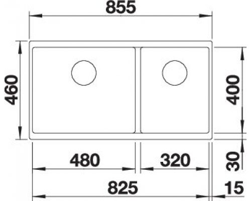 Кухонна мийка Blanco SUBLINE 480/320-U (527168) ніжний білий