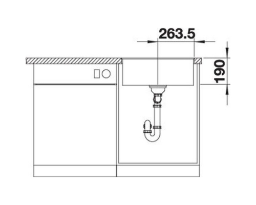 Кухонна мийка Blanco SUBLINE 500-F (527169) ніжний білий